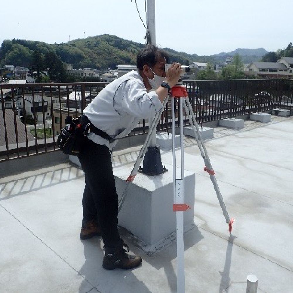 建物の不同沈下測定