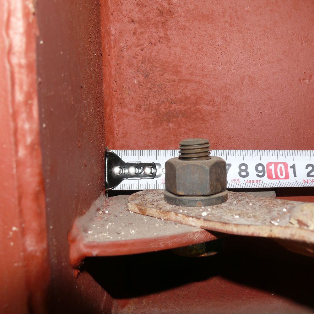 ガセットプレートの形状確認等