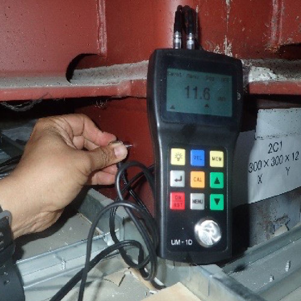 鉄骨部材の厚みを探査