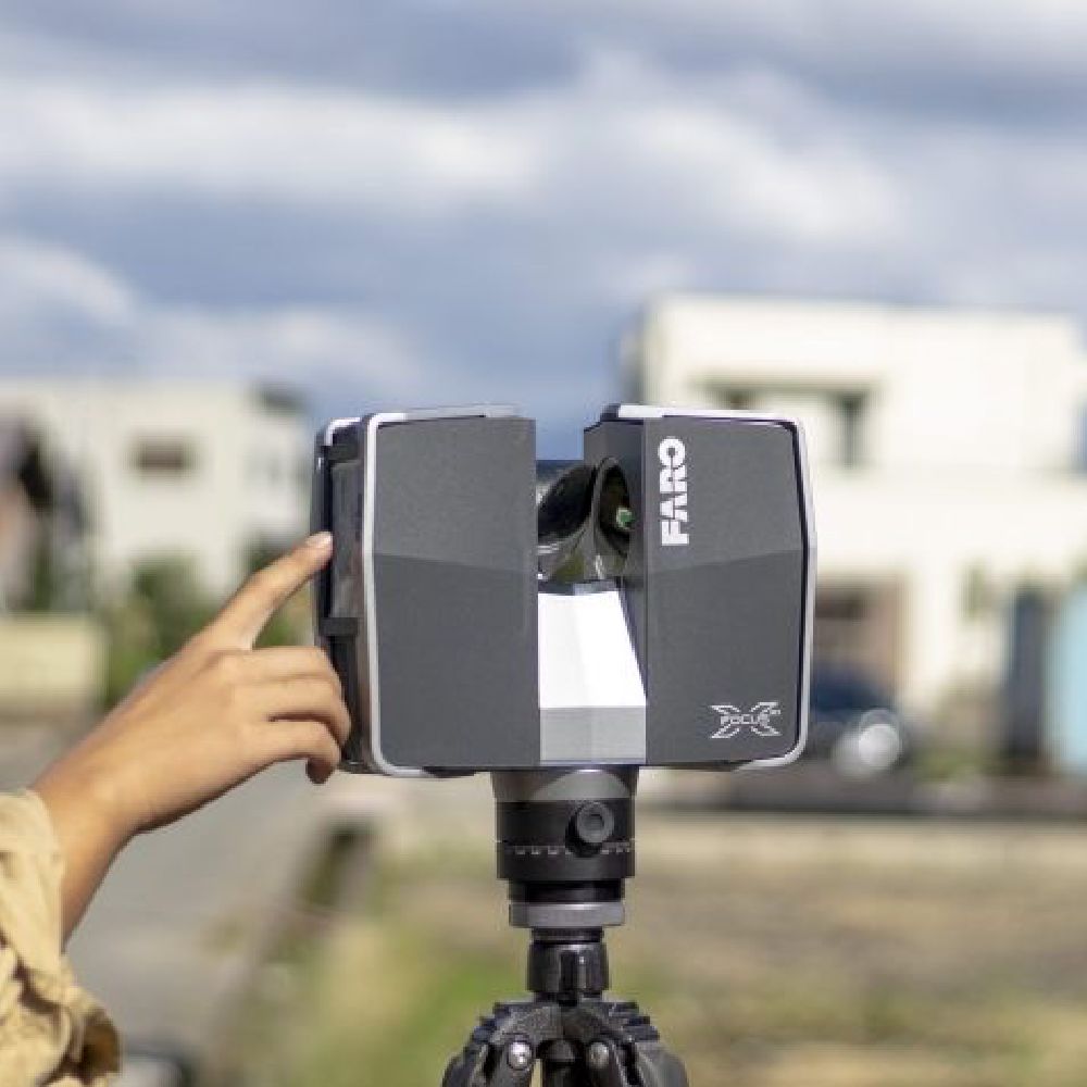 3Dスキャナーにより、建物の構造フレームをデータ化